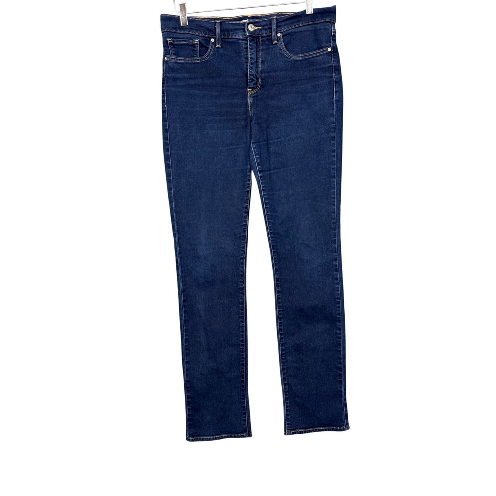 Levis Jeans Womens 31 Blue 314 Shaping Straight Dark Wash Fits 34x32 Preppy